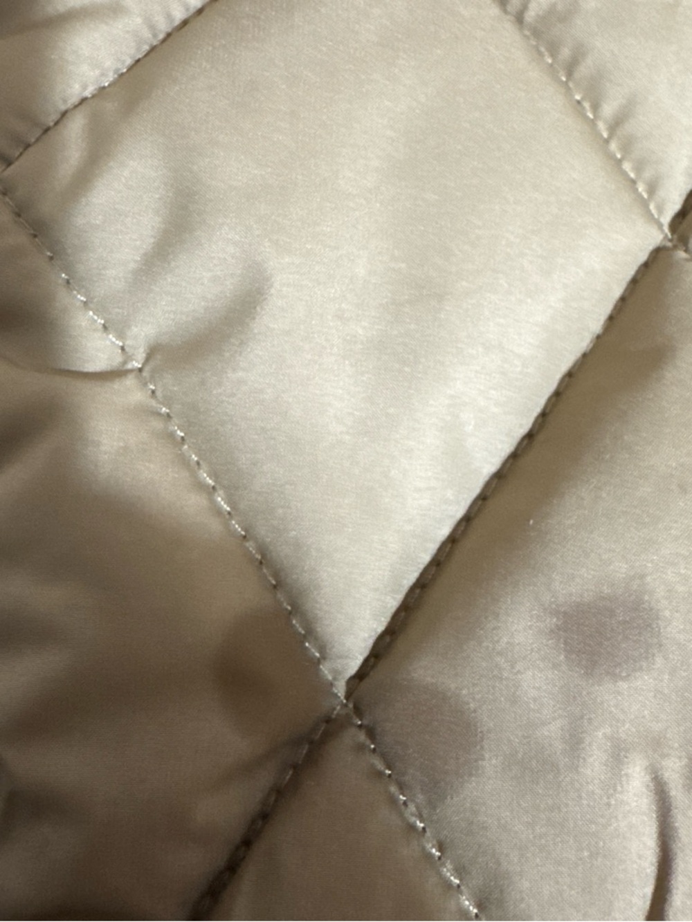 Polo by Ralph Lauren Tan Quilted Jacket with Brown Corduroy Collar - Picture 3 of 3